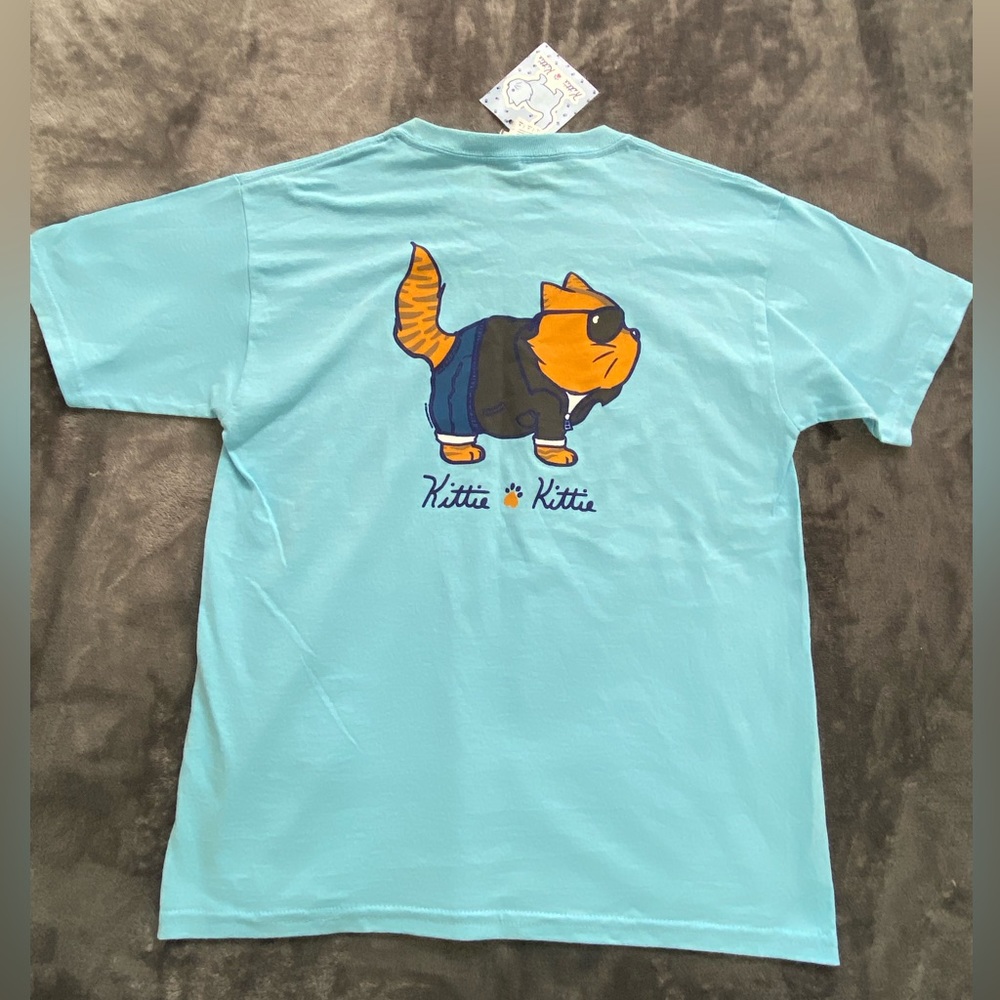 NWT Girls Youth Large Kittie Kittie Cool Cat Kitty T-Shirt